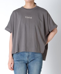 オーバーシルエット ロゴプリントTシャツ