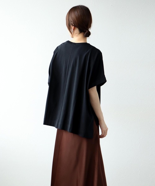Jines(ジネス)の「オーバーシルエット ロゴプリントTシャツ(Tシャツ/カットソー・レディース・ホワイト/ブラウン/ブラック・38)」の7枚目の写真