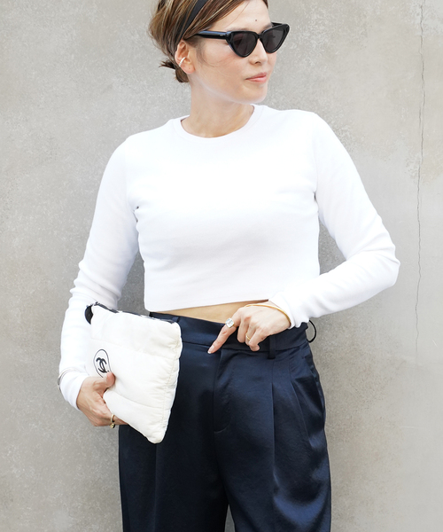 CELERI cropped ロングスリーブトップ CELERI cropped ロングスリーブトップ（Tシャツ/カットソー）｜CELERI