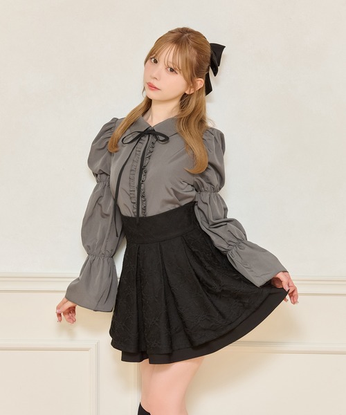 apres jour(アプレジュール)の「リボンマムルークブラウス(シャツ/ブラウス・レディース・ホワイト系その他/チャコールグレー・フリー/X-LARGE)」の13枚目の写真