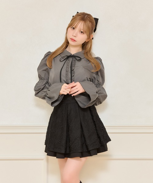 apres jour(アプレジュール)の「リボンマムルークブラウス(シャツ/ブラウス・レディース・ホワイト系その他/チャコールグレー・フリー/X-LARGE)」の11枚目の写真