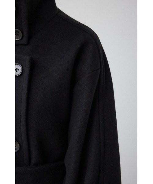 AZUL by moussy(アズールバイマウジー)の「B-HEATスタンドカラーミドルコート(ステンカラーコート・レディース・ベージュ/杢グレー/ブラック・SMALL/MEDIUM)」の10枚目の写真