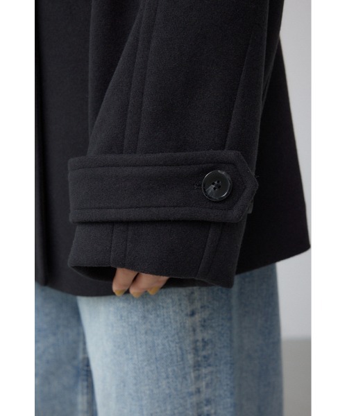 AZUL by moussy(アズールバイマウジー)の「B-HEATスタンドカラーミドルコート(ステンカラーコート・レディース・ベージュ/杢グレー/ブラック・SMALL/MEDIUM)」の13枚目の写真