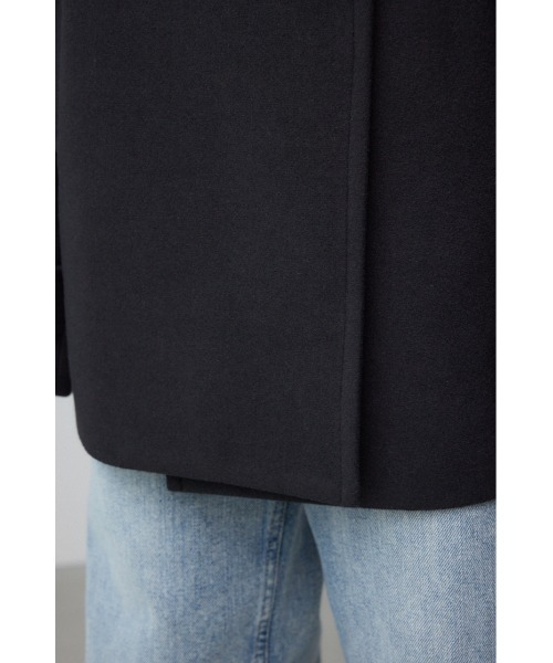 AZUL by moussy(アズールバイマウジー)の「B-HEATスタンドカラーミドルコート(ステンカラーコート・レディース・ベージュ/杢グレー/ブラック・SMALL/MEDIUM)」の14枚目の写真