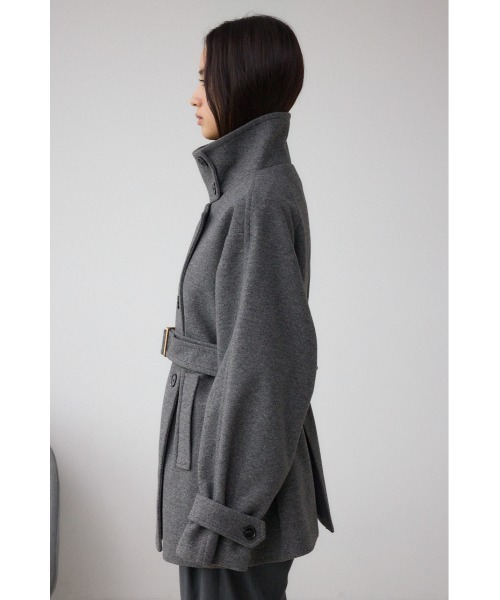 AZUL by moussy(アズールバイマウジー)の「B-HEATスタンドカラーミドルコート(ステンカラーコート・レディース・ベージュ/杢グレー/ブラック・SMALL/MEDIUM)」の21枚目の写真