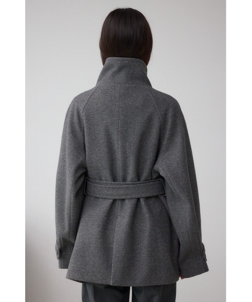 AZUL by moussy(アズールバイマウジー)の「B-HEATスタンドカラーミドルコート(ステンカラーコート・レディース・ベージュ/杢グレー/ブラック・SMALL/MEDIUM)」の22枚目の写真