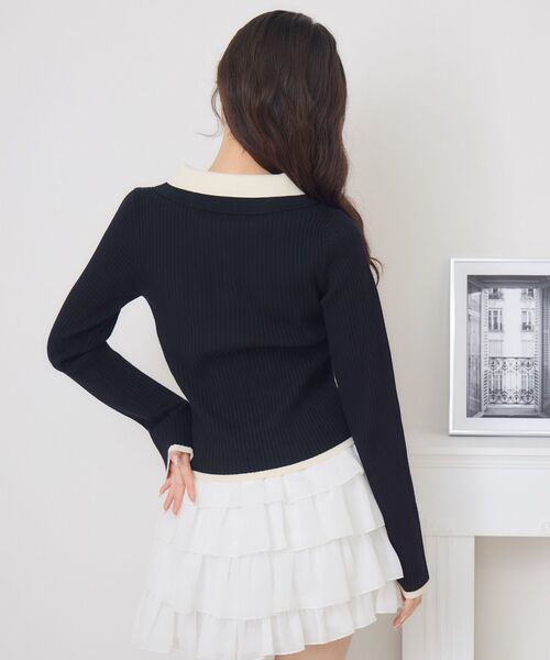 ems excite(エムズエキサイト)の「2枚襟リブNTPO(ニット/セーター・レディース・ナチュラル/ブラック/ダークグレー/レッド・FREE)」の20枚目の写真