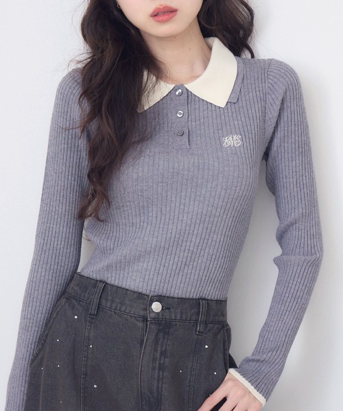 セール】2枚襟リブNTPO（ニット/セーター）｜ems excite（エムズ