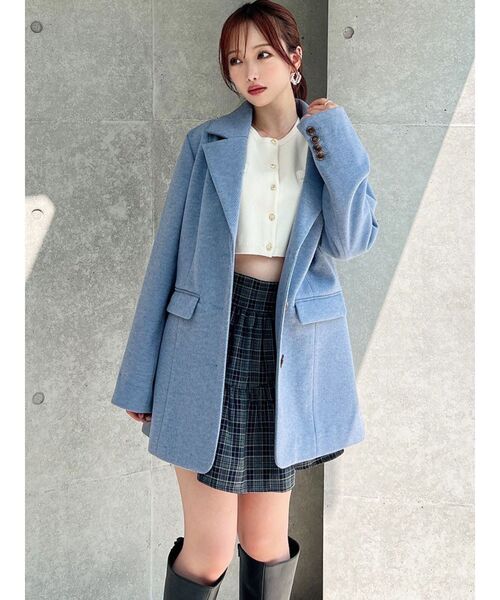 RESEXXY（リゼクシー）の「ルーズオーバージャケット（その他アウター・レディース・チャコールグレー/ブラウン/ブルー・FREE）」の9枚目の写真