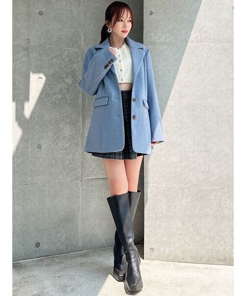 RESEXXY（リゼクシー）の「ルーズオーバージャケット（その他アウター・レディース・チャコールグレー/ブラウン/ブルー・FREE）」の13枚目の写真