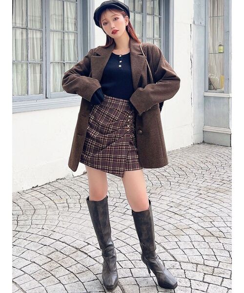 RESEXXY（リゼクシー）の「ルーズオーバージャケット（その他アウター・レディース・チャコールグレー/ブラウン/ブルー・FREE）」の16枚目の写真