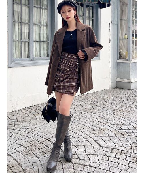 RESEXXY（リゼクシー）の「ルーズオーバージャケット（その他アウター・レディース・チャコールグレー/ブラウン/ブルー・FREE）」の17枚目の写真