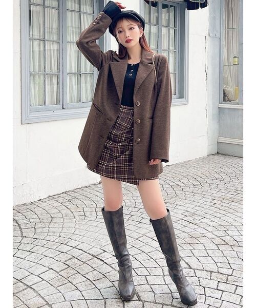 RESEXXY（リゼクシー）の「ルーズオーバージャケット（その他アウター・レディース・チャコールグレー/ブラウン/ブルー・FREE）」の18枚目の写真