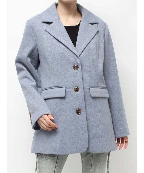 RESEXXY（リゼクシー）の「ルーズオーバージャケット（その他アウター・レディース・チャコールグレー/ブラウン/ブルー・FREE）」の7枚目の写真