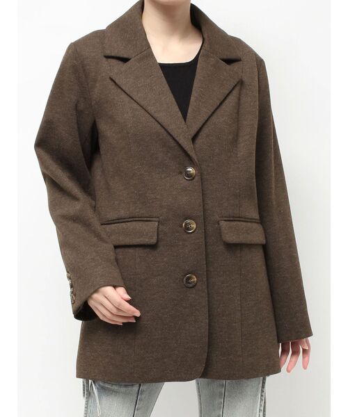 RESEXXY（リゼクシー）の「ルーズオーバージャケット（その他アウター・レディース・チャコールグレー/ブラウン/ブルー・FREE）」の8枚目の写真