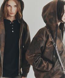 tk.TAKEO KIKUCHI | ヴィンテージライクプリント ジップパーカー(パーカー)