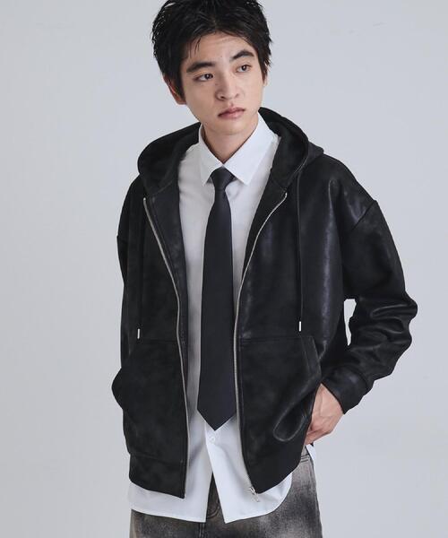 tk.TAKEO KIKUCHI（ティーケータケオキクチ）の「ヴィンテージライクプリント ジップパーカー（パーカー・メンズ・グレー/ブラック/ダークブラウン/オフホワイト・02/01/03）」の8枚目の写真