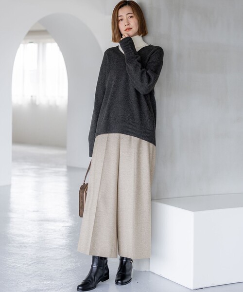 カシミヤブレンド Vネック ニット（ニット/セーター）｜23区（ニジュウ