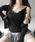 me+em select�i�~�[���Z���N�g�j�́u�y �Q�_�Z�b�g �z���[�X�j�b�g�L���~�\�[�� �{ �V�A�[�j�b�g�J�[�f�B�K�� SET �^ lace knit camisole + sheer knit cardigan SET�i�A���T���u���j�v�b�u���b�N