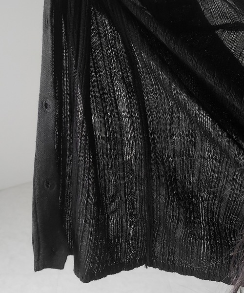 me+em select(ミームセレクト)の「※※【 2点セット 】レースニットキャミソール + シアーニットカーディガン SET / lace knit camisole + sheer knit cardigan SET(アンサンブル・レディース・ブラック/グレー/チャコール・FREE)」の17枚目の写真