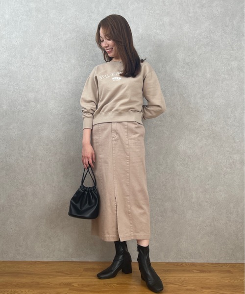 COHINA(コヒナ)の「パネルデザインIラインデニムスカート 【低身長・小柄女性】(スカート・レディース・ベージュ・XS-Short/XS-Regular)」の6枚目の写真