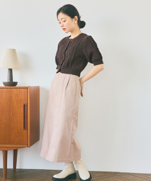 COHINA(コヒナ)の「パネルデザインIラインデニムスカート 【低身長・小柄女性】(スカート・レディース・ベージュ・XS-Short/XS-Regular)」の9枚目の写真