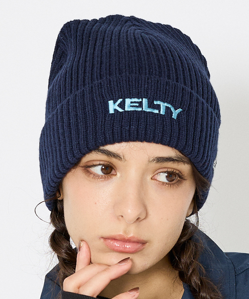 KELTY（ケルティ）の「【KELTY / ケルティ】Embroidery Logo Knit Cap / エンブロイダリーロゴ ニットキャップ（KE25215094 / KE25215096）（ニットキャップ/ビーニー・メンズ・ホワイト/ブラック/ネイビー/グレー・フリー）」の4枚目の写真