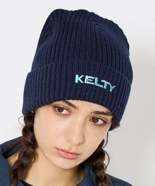 KELTY（ケルティ）の「【KELTY / ケルティ】Embroidery Logo Knit Cap / エンブロイダリーロゴ ニットキャップ（KE25215094 / KE25215096）（ニットキャップ/ビーニー・メンズ・ホワイト/ブラック/ネイビー/グレー・フリー）」の6枚目の写真