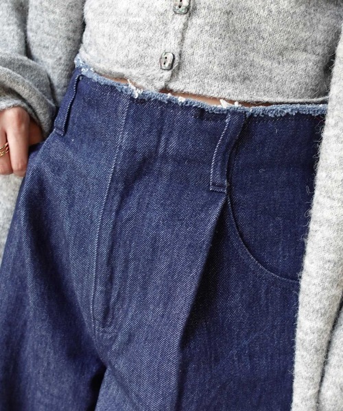 CORNERS（コーナーズ）の「ウエストカットオフデニムパンツ（デニムパンツ・レディース・インディゴブルー/ブラック・マルチサイズ）」の7枚目の写真