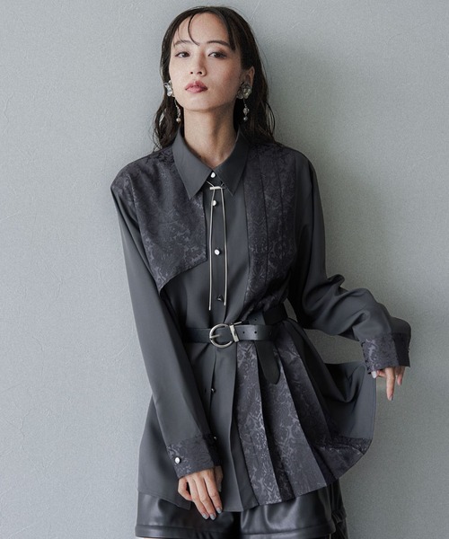 セール】アシメJQプリーツシャツ(HARE)（シャツ/ブラウス）｜HARE