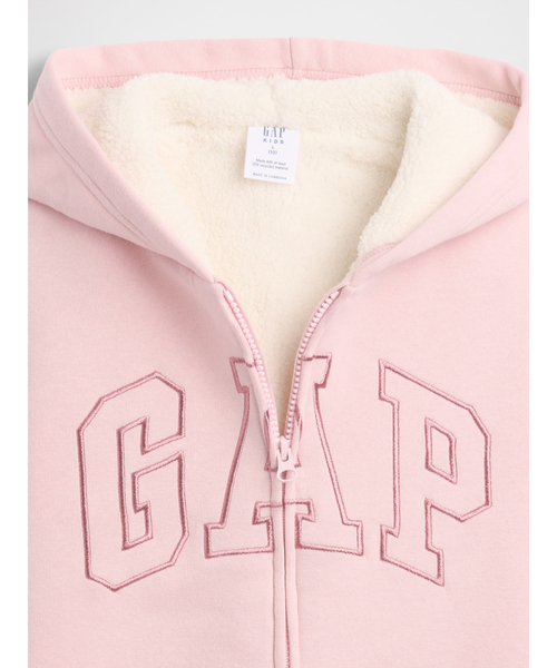 GAP（ギャップ）の「GAPロゴ ボアパーカー (キッズ)（パーカー・キッズ・ピンク/ブラック/パープル・160cm/110cm/120cm/130cm/140cm/150cm）」の6枚目の写真