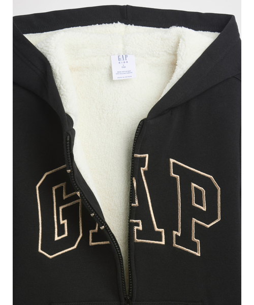 GAP（ギャップ）の「GAPロゴ ボアパーカー (キッズ)（パーカー・キッズ・ピンク/ブラック/パープル・160cm/110cm/120cm/130cm/140cm/150cm）」の7枚目の写真