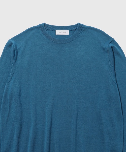 ADAM ET ROPE'（アダムエロペ）の「ウォッシャブル ハイゲージニット プルオーバー（ニット/セーター・メンズ・ブラウン系その他3/ブルー系その他4/ブラック・M/L）」の4枚目の写真