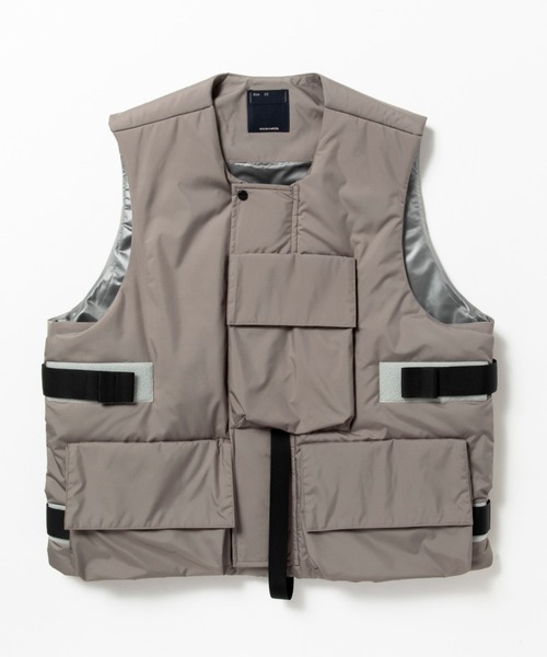 meanswhile(ミーンズワイル)の「Padding Body Armor Vest(ベスト・メンズ・グレー・2(M))」の1枚目の写真