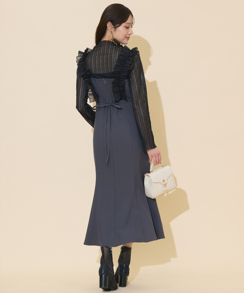 WILLSELECTION(ウィルセレクション)の「フリルショルダーマーメイドワンピース(ワンピース・レディース・ブラック系その他/ブラウン/チャコールグレー・FREE)」の20枚目の写真