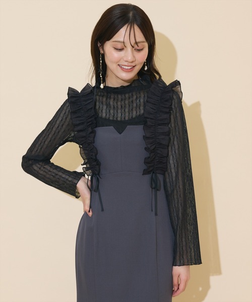 WILLSELECTION(ウィルセレクション)の「フリルショルダーマーメイドワンピース(ワンピース・レディース・ブラック系その他/ブラウン/チャコールグレー・FREE)」の19枚目の写真