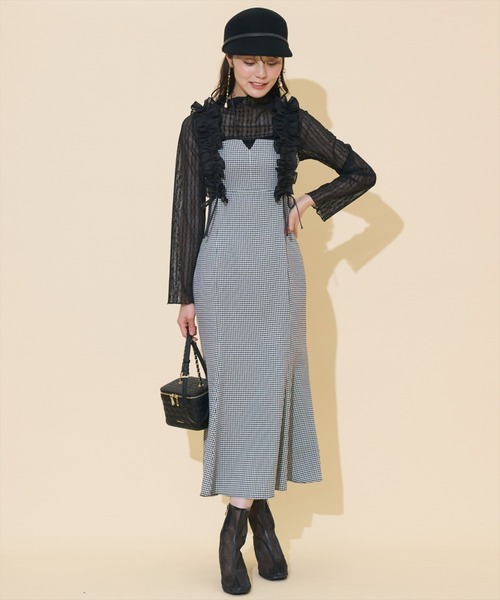 WILLSELECTION(ウィルセレクション)の「フリルショルダーマーメイドワンピース(ワンピース・レディース・ブラック系その他/ブラウン/チャコールグレー・FREE)」の11枚目の写真