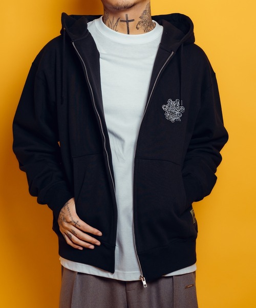 Subciety（サブサエティ）の「Club zip hoodie（パーカー・メンズ・ブラック×ホワイト/グレー/ネイビー/ブラック×ピンク・X-SMALL/SMALL/MEDIUM/LARGE/X-LARGE/XX-LARGE）」の14枚目の写真