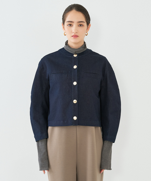 collex（コレックス）の「ストレッチデニムジャケット（デニムジャケット・レディース・インディゴブルー・フリー）」の18枚目の写真