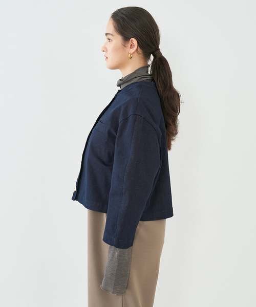 collex（コレックス）の「ストレッチデニムジャケット（デニムジャケット・レディース・インディゴブルー・フリー）」の19枚目の写真