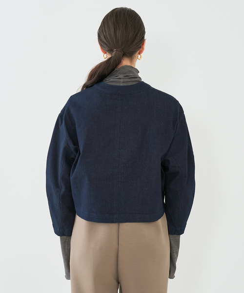 collex（コレックス）の「ストレッチデニムジャケット（デニムジャケット・レディース・インディゴブルー・フリー）」の20枚目の写真