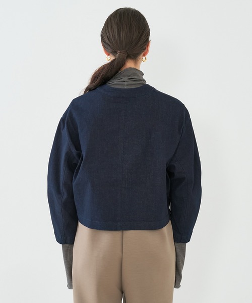collex（コレックス）の「ストレッチデニムジャケット（デニムジャケット・レディース・インディゴブルー・フリー）」の7枚目の写真