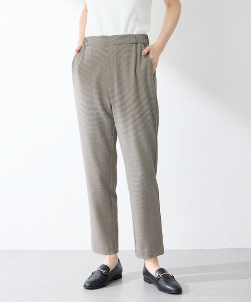 Petit Honfleur(プチオンフルール)の「【すご楽】ストレッチテーパードパンツ【イエロー・千鳥柄・ウエストゴム・通年素材】(その他パンツ・レディース・ベージュ/イエロー・M/L)」の20枚目の写真