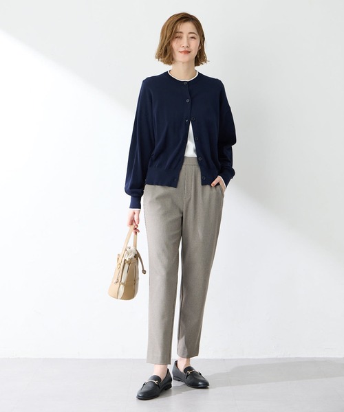 Petit Honfleur(プチオンフルール)の「【すご楽】ストレッチテーパードパンツ【イエロー・千鳥柄・ウエストゴム・通年素材】(その他パンツ・レディース・ベージュ/イエロー・M/L)」の10枚目の写真