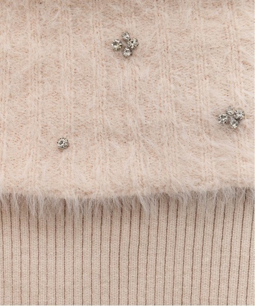 セール】ビジューシャギーオフショルダーニット（ニット/セーター