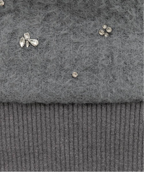 セール】ビジューシャギーオフショルダーニット（ニット/セーター