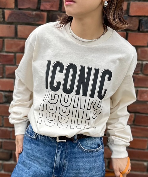 mi via loca(ミヴィアロカ)の「【GILDAN】ICONICロゴロンT(Tシャツ/カットソー・レディース・ブラック/ナチュラル/レッド/オートミール・X-LARGE/MEDIUM)」の3枚目の写真