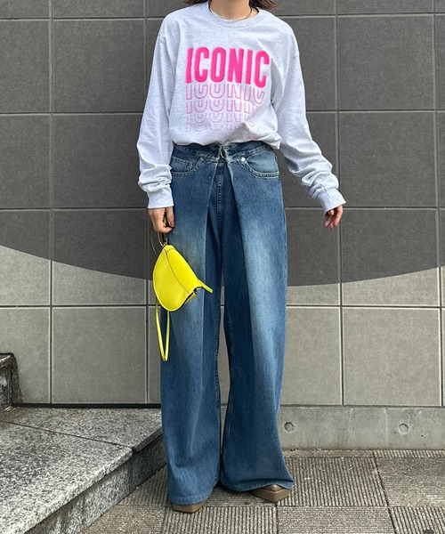mi via loca(ミヴィアロカ)の「【GILDAN】ICONICロゴロンT(Tシャツ/カットソー・レディース・ブラック/ナチュラル/レッド/オートミール・X-LARGE/MEDIUM)」の12枚目の写真