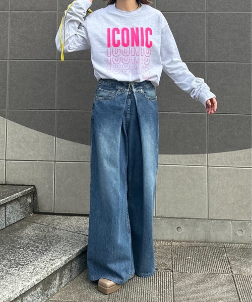 mi via loca(ミヴィアロカ)の「【GILDAN】ICONICロゴロンT(Tシャツ/カットソー・レディース・ブラック/ナチュラル/レッド/オートミール・X-LARGE/MEDIUM)」の13枚目の写真