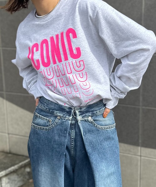 mi via loca(ミヴィアロカ)の「【GILDAN】ICONICロゴロンT(Tシャツ/カットソー・レディース・ブラック/ナチュラル/レッド/オートミール・X-LARGE/MEDIUM)」の5枚目の写真